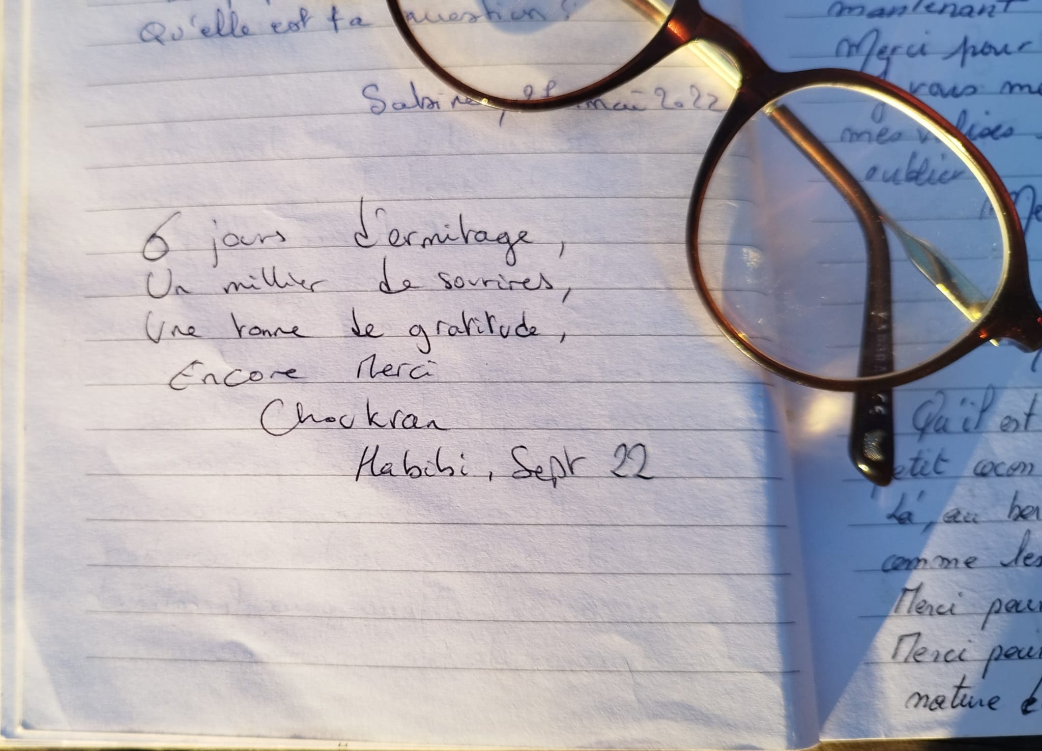 Livre d'or manuscrit